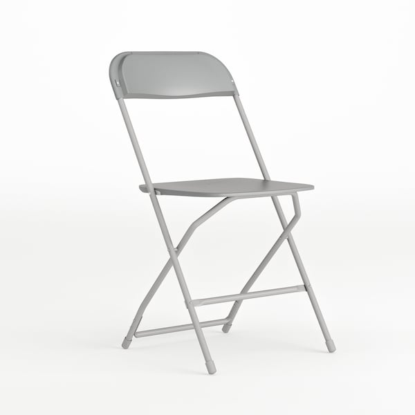 Flash Furniture Folding Chair - Grey Plastic - Event Chair LE-L-3-GREY-GG - main